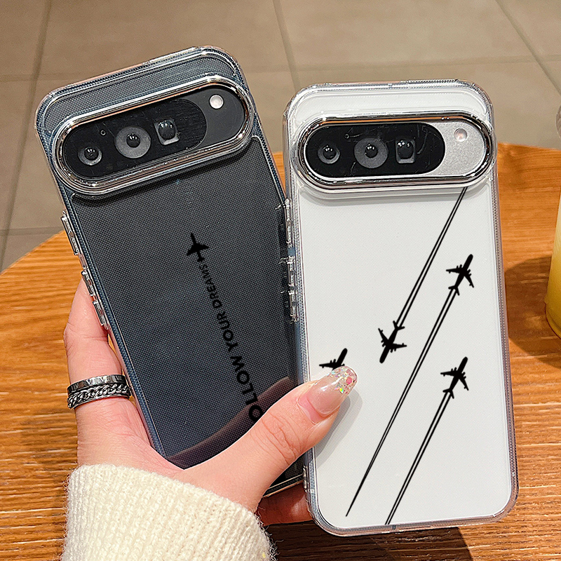 Phone Cases Google Pixel 10 Pro - Airplane Line Pattern TPU Phone Case
