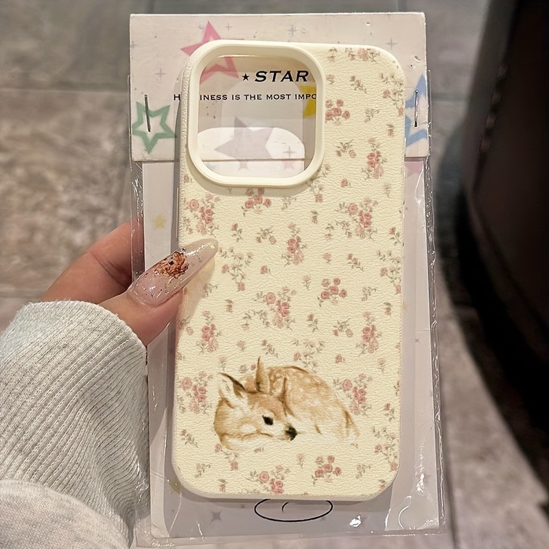 Phone Cases Xr Cute - Cute Deer Full Floral Pattern Design