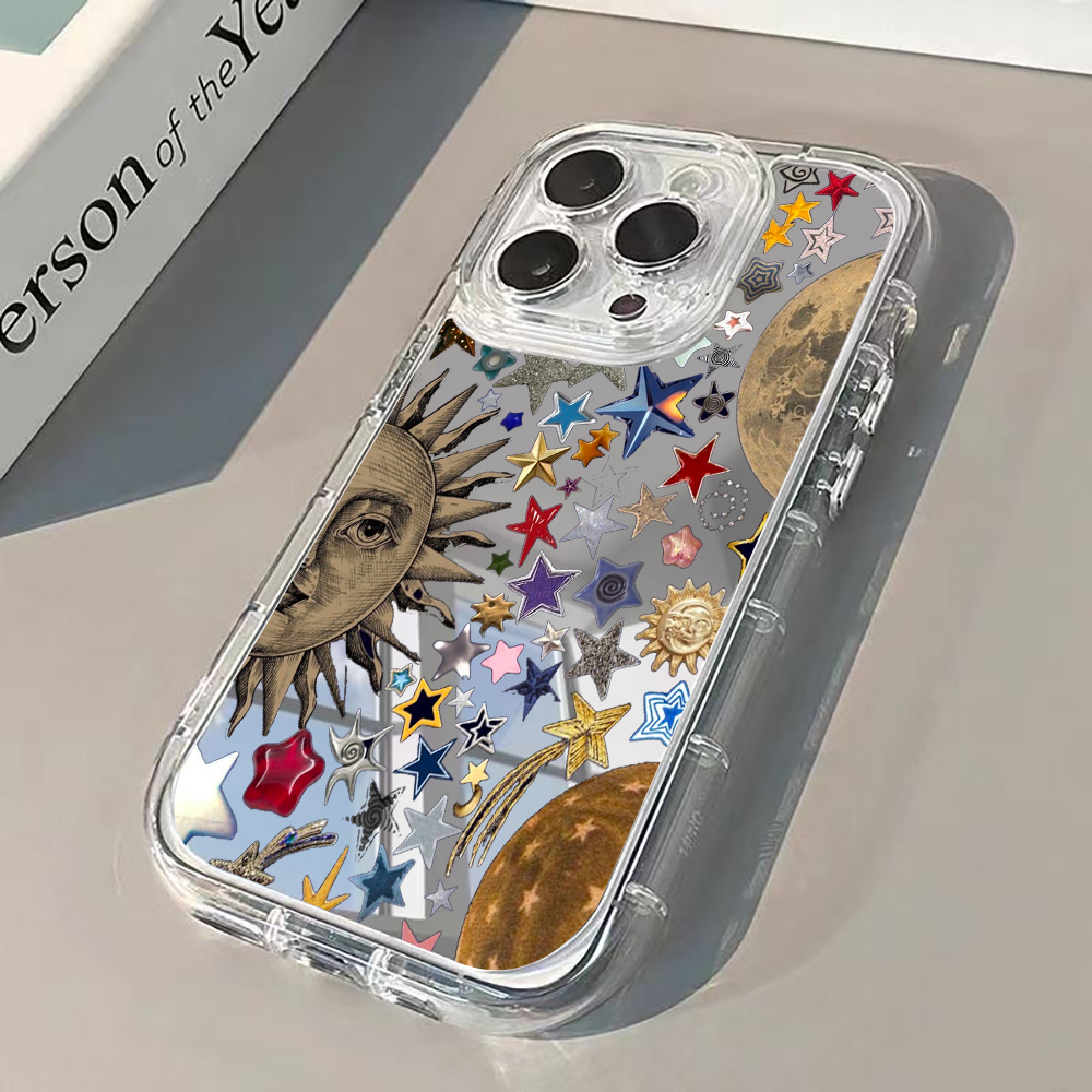 Phone Cases Store - Celestial Gold Glitter Mirror Phone Case