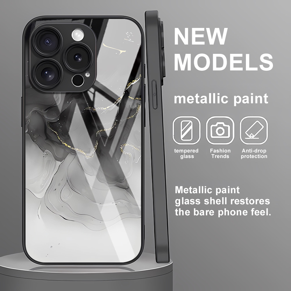 Phone Cases Durable - Tempered Glass Phone Case For iPhone