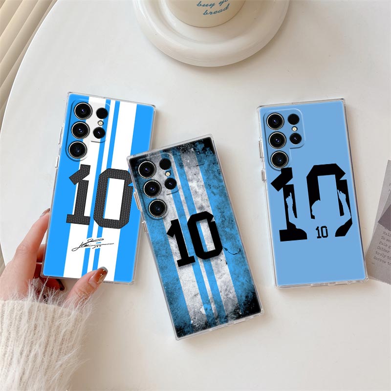 Phone Cases For Samsung S22 - Cool Football Number 10 Transparent Case