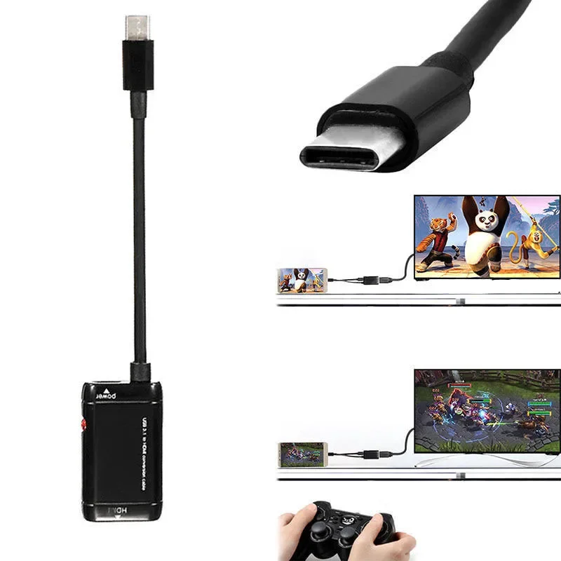 Phone Cases Android - USB-C Type C Male to HDMI-compatible