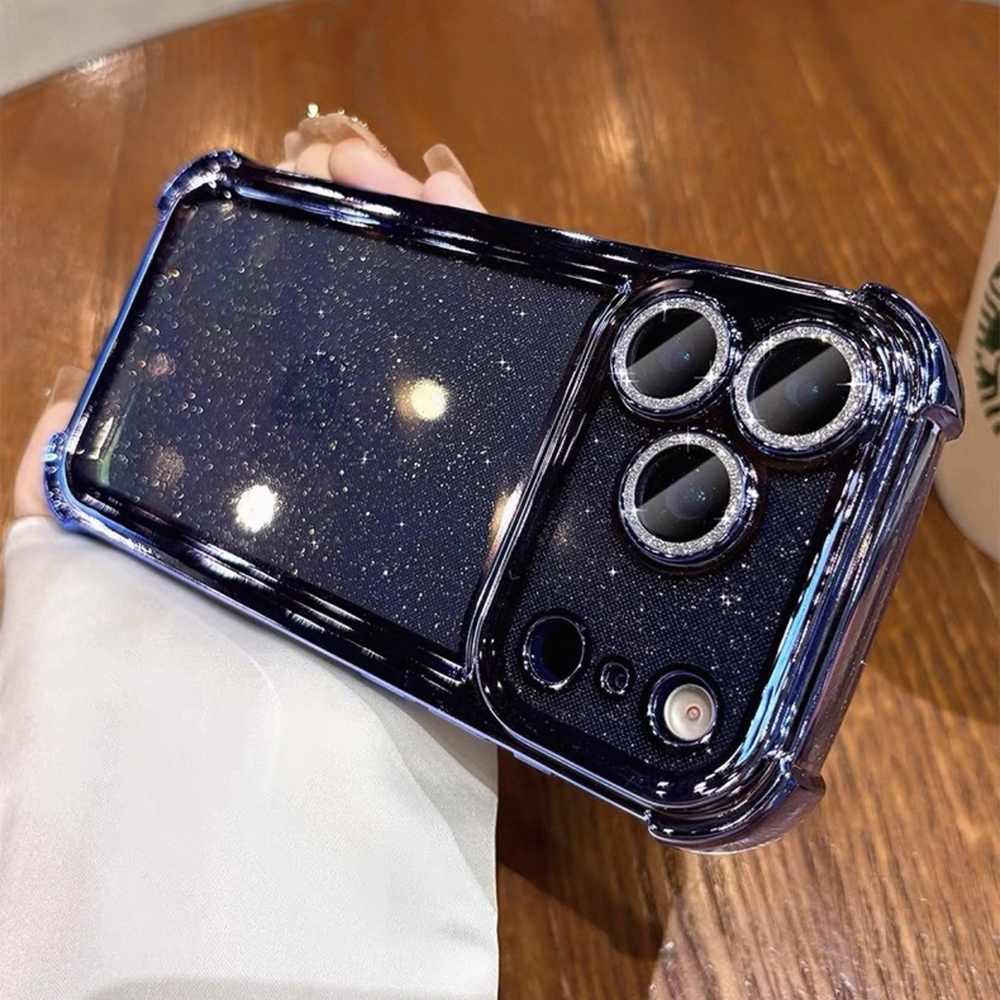 Glitter Shockproof Case - Four-Corner Transparent Glitter Case For iPhone
