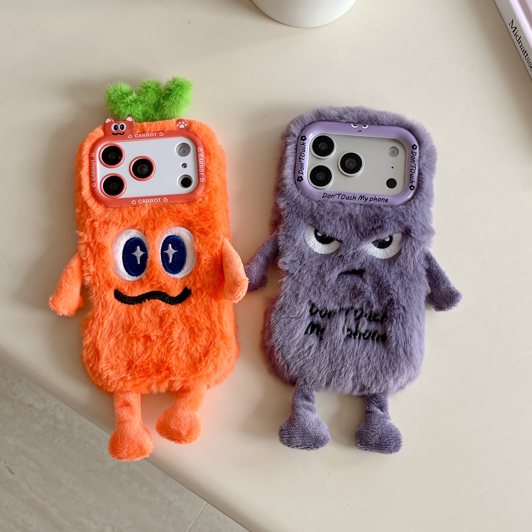 Phone Cases Iphone 17 - Cute Plush Phone Case with Quirky
