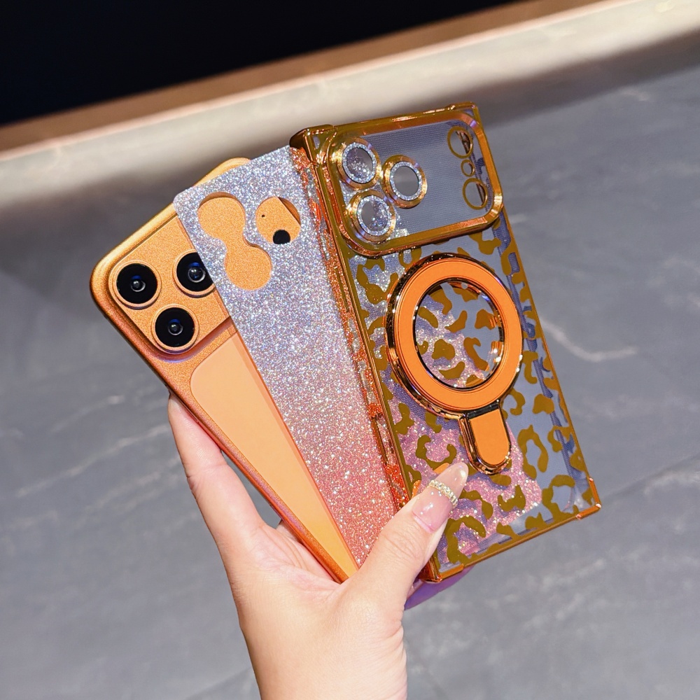 Luxury Plated Leopard Print Gl - Glitter Shockproof Case 리뷰 및 가격
