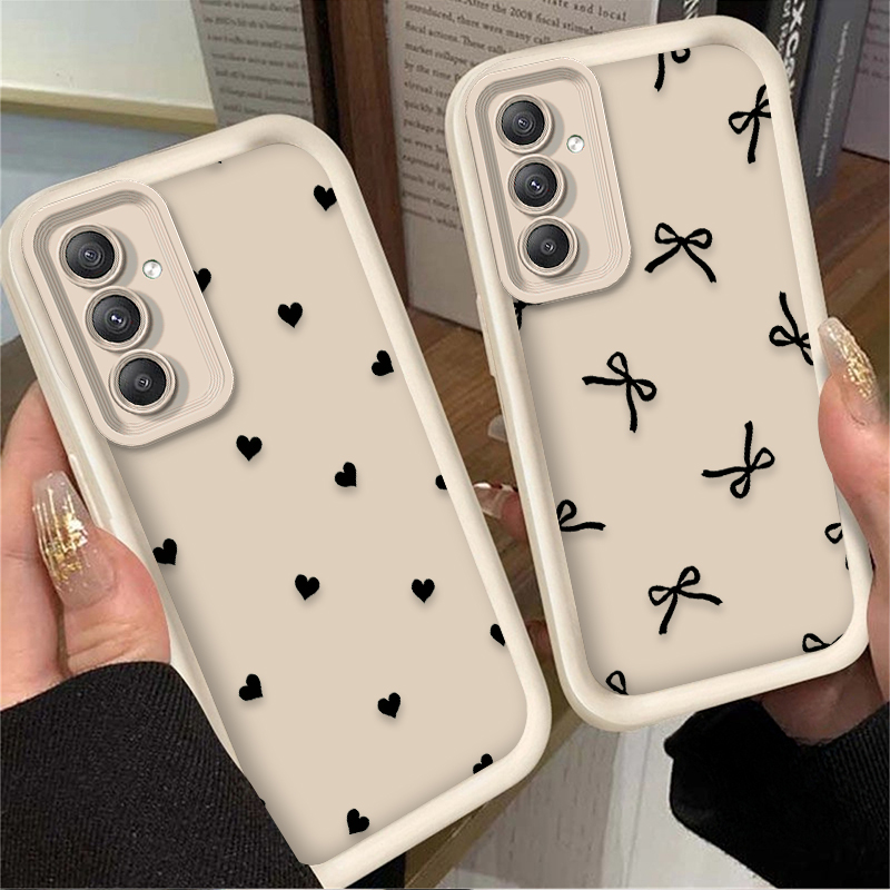 Black Love Heart Bowknot Case  - Phone Cases For Samsung A14 리뷰 및 가격