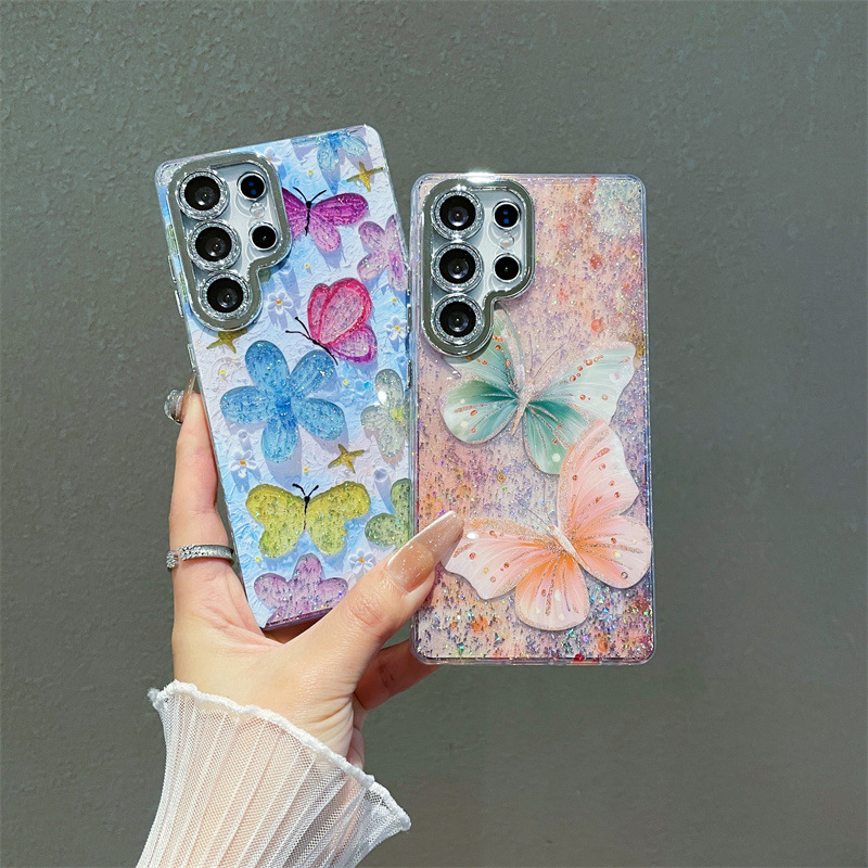 Luxury Oil Painting Flowers Bu - Glitter Shockproof Case 리뷰 및 가격