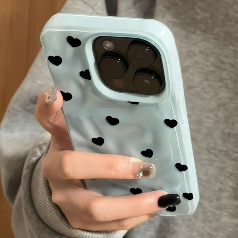 Aesthetic Cute Black Heart Sho - Phone Cases Protective 리뷰 및 가격