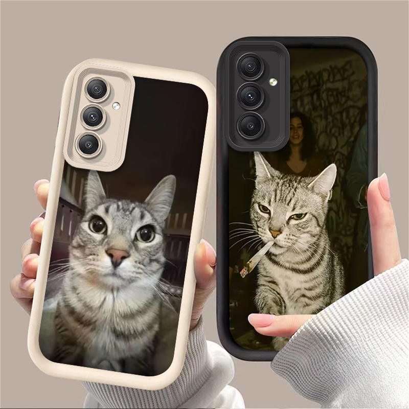 Trendy Cat Smoking Phone Case  - Phone Cases For Samsung A14 리뷰 및 가격