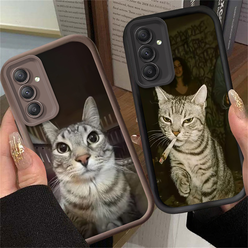 Trendy Cat Smoking Phone Case  - Phone Cases For Samsung A14 리뷰 및 가격