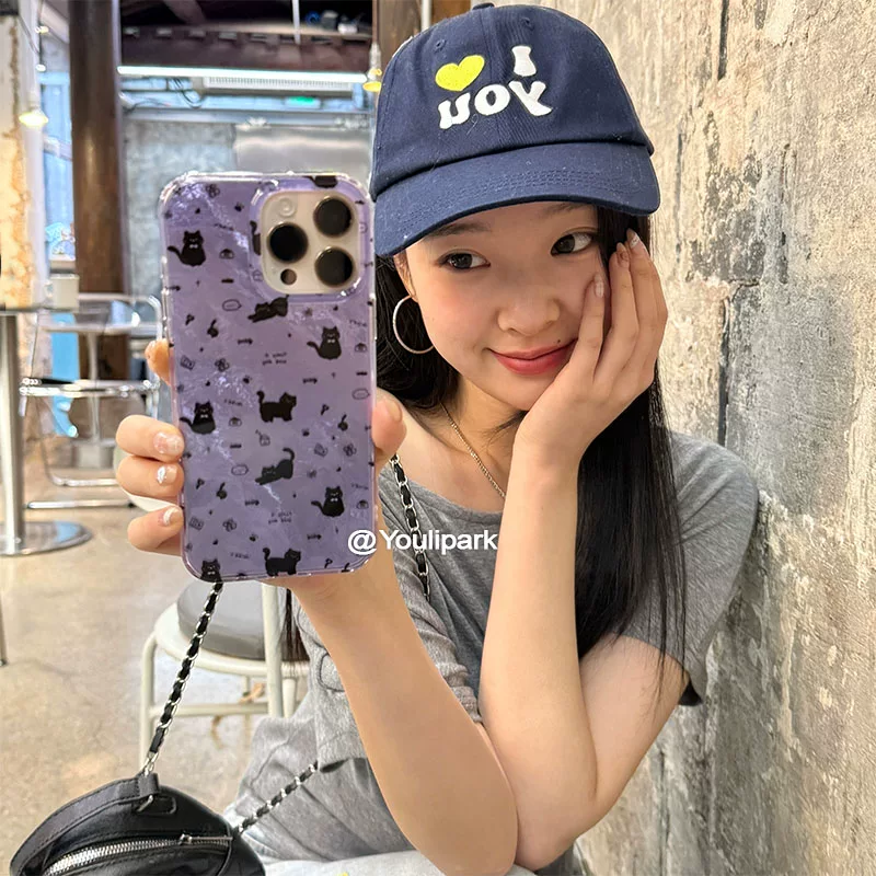 Ins Cute Girl Flower Purple Fu - Phone Cases Xr Cute 리뷰 및 가격