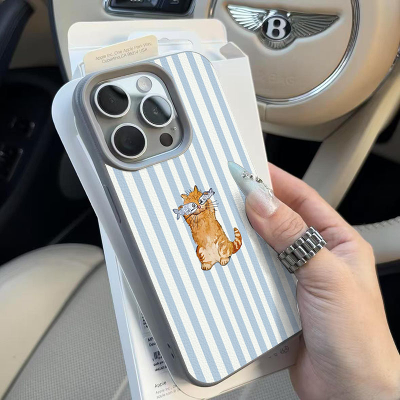 Cute Striped Kitten Fish Desig - Phone Cases Xr Cute 리뷰 및 가격