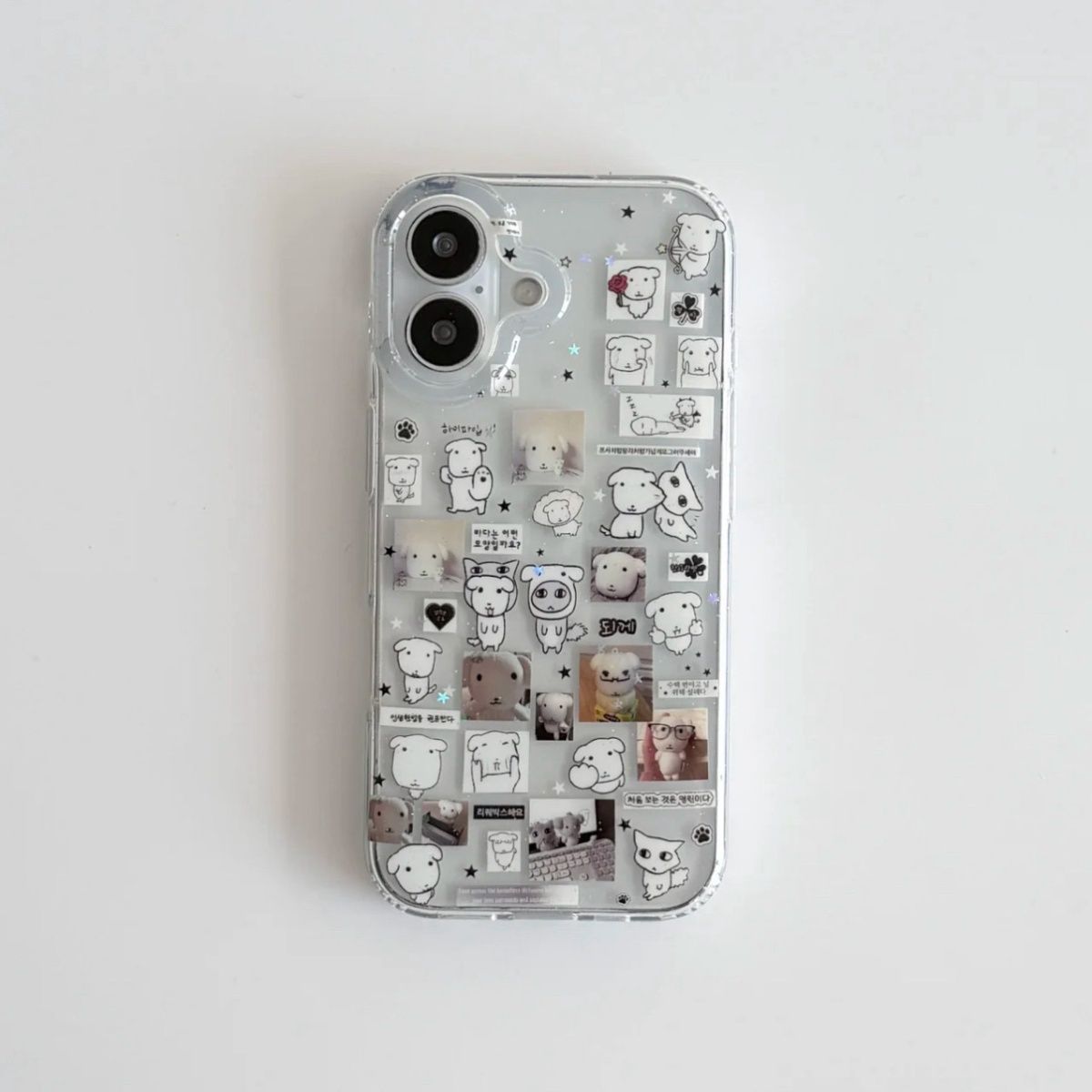 Kawaii Puppy illustration Glit - Glitter Shockproof Case 리뷰 및 가격