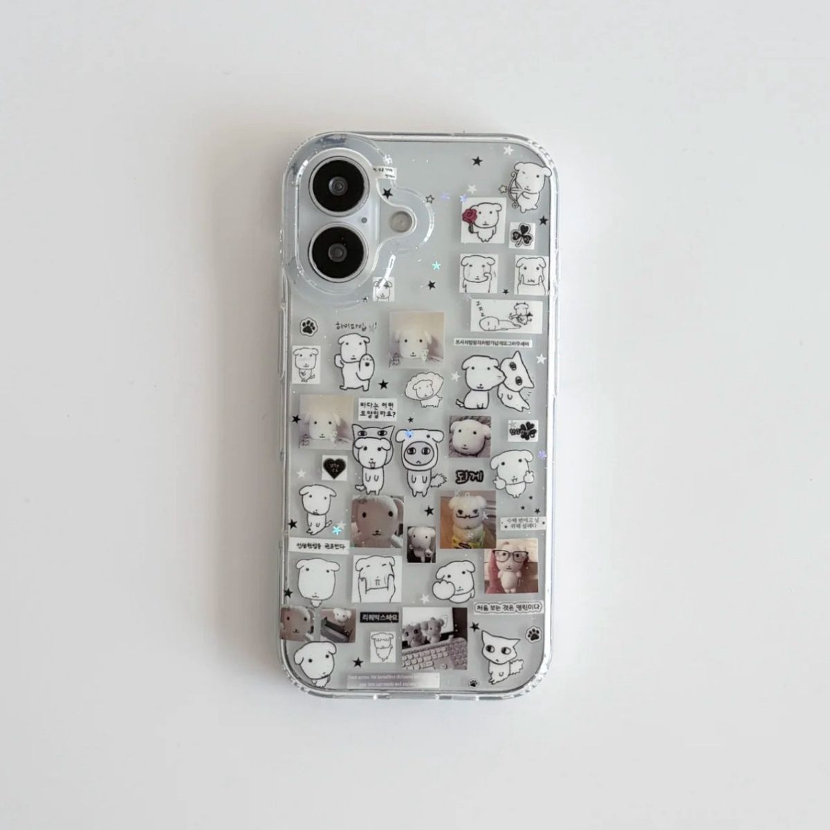 Kawaii Puppy illustration Glit - Glitter Shockproof Case 리뷰 및 가격