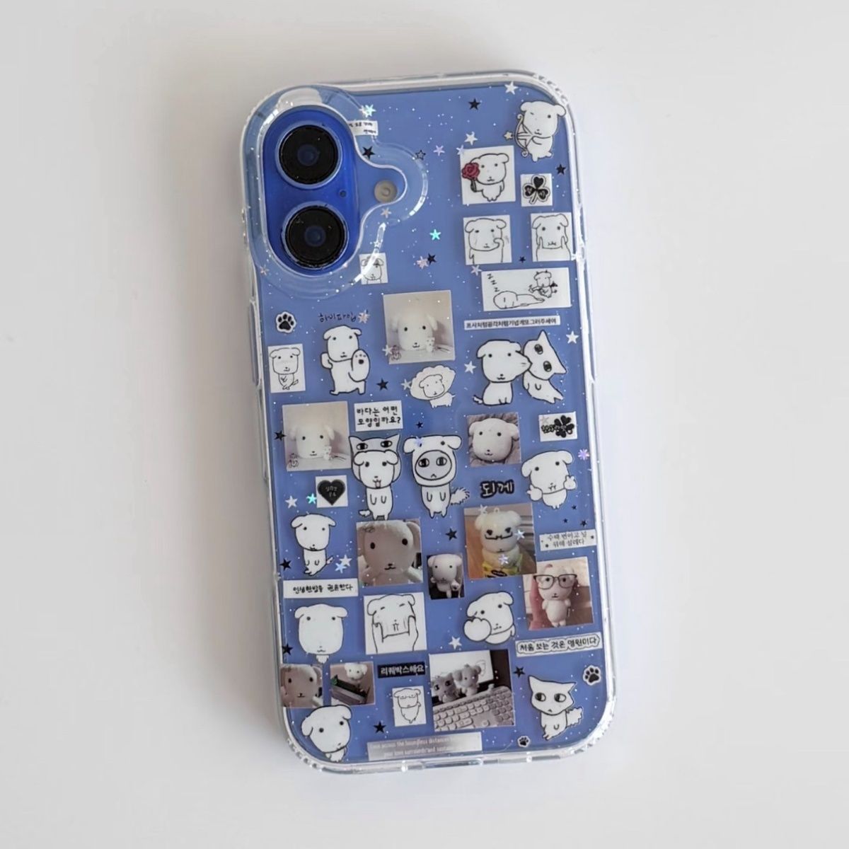 Kawaii Puppy illustration Glit - Glitter Shockproof Case 리뷰 및 가격