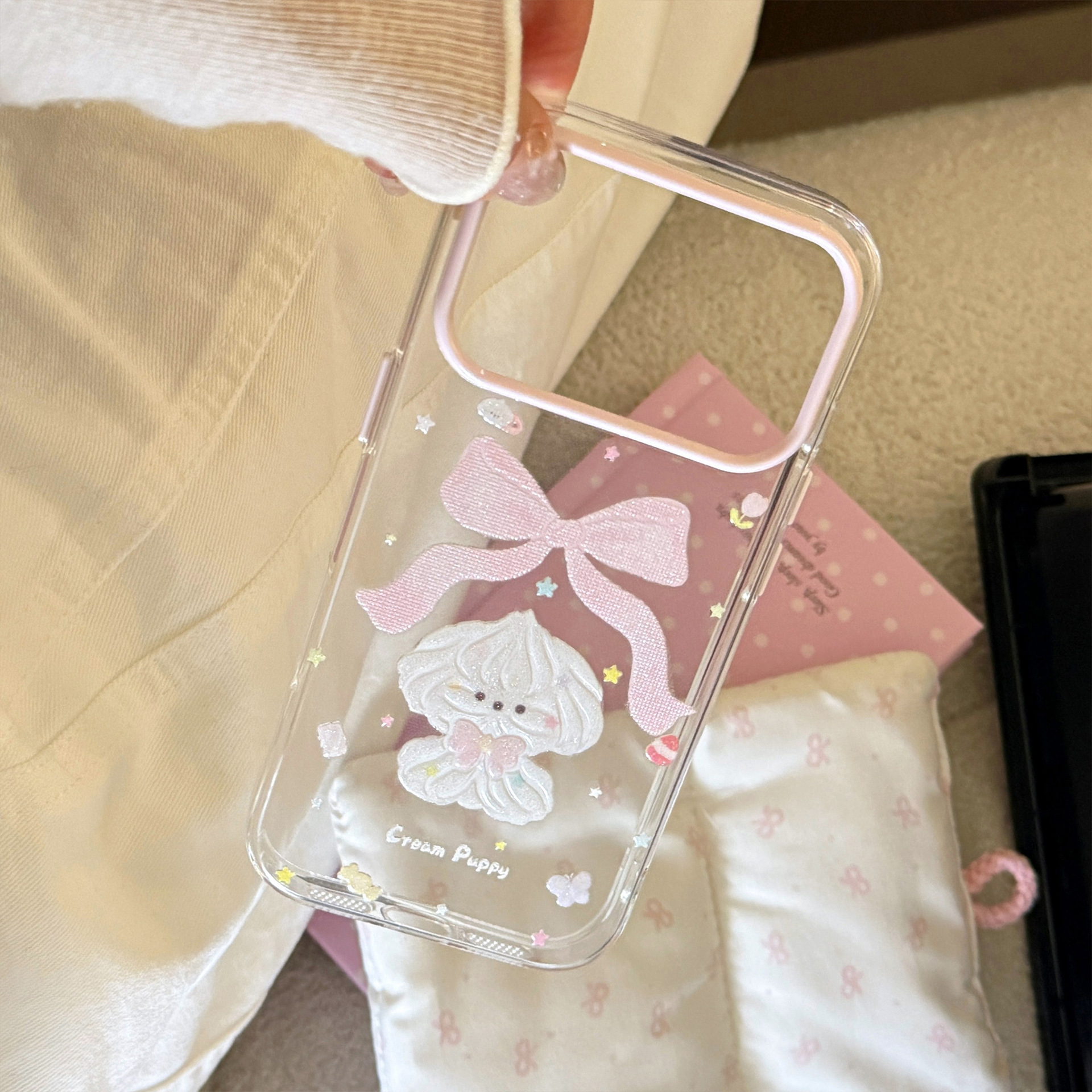 Korean Glitter Cartoon Cream P - Glitter Shockproof Case 리뷰 및 가격
