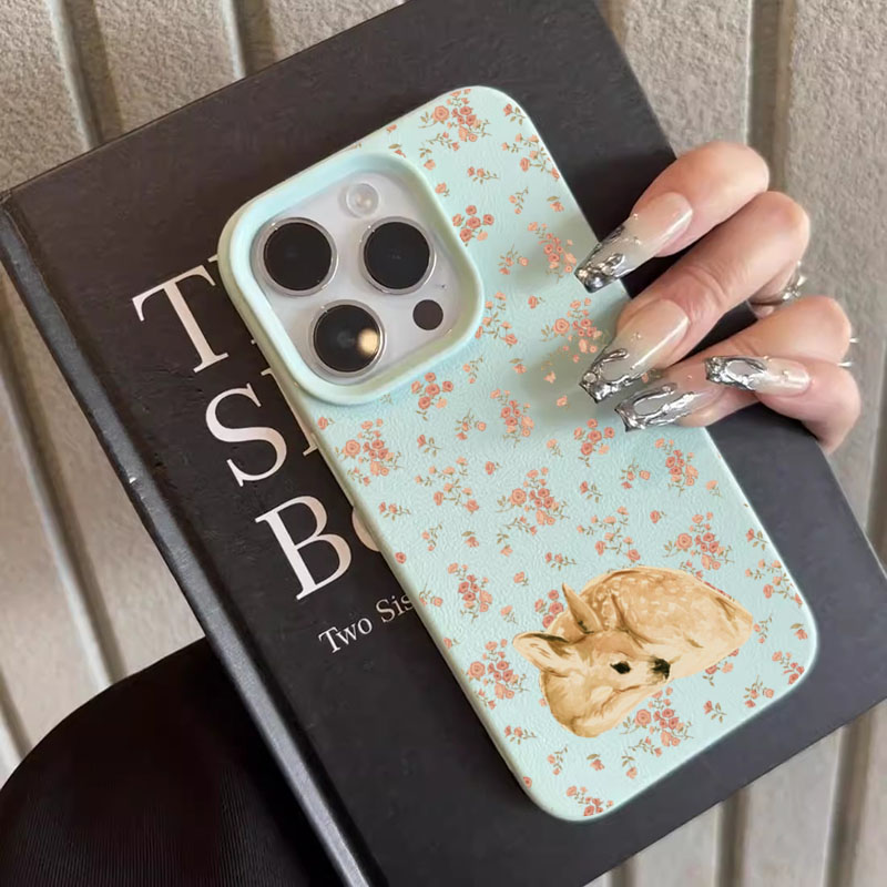 Cute Deer Full Floral Pattern  - Phone Cases Xr Cute 리뷰 및 가격