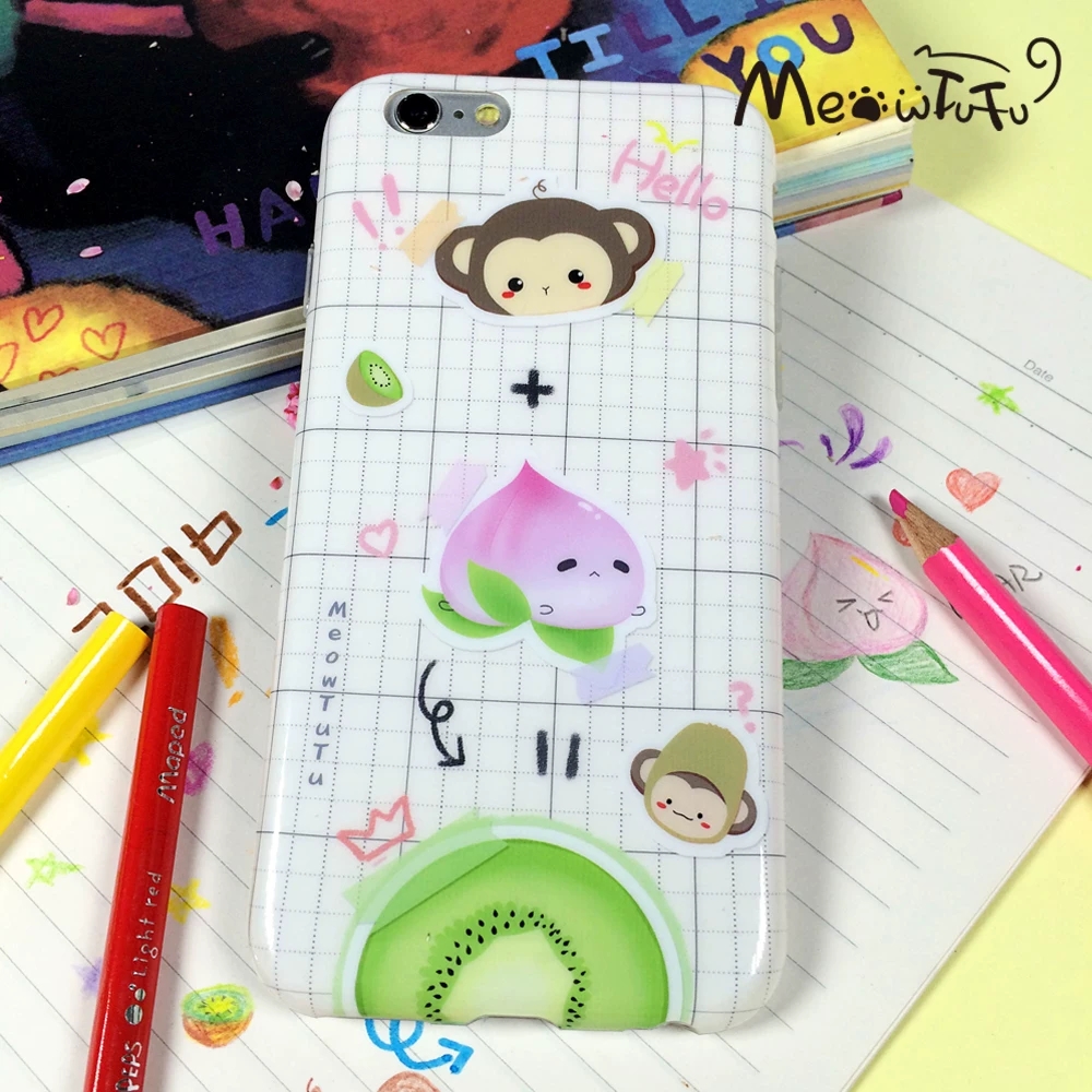 Cute Monkey Peach Kiwi Kawaii  - Phone Cases Xr Cute 리뷰 및 가격