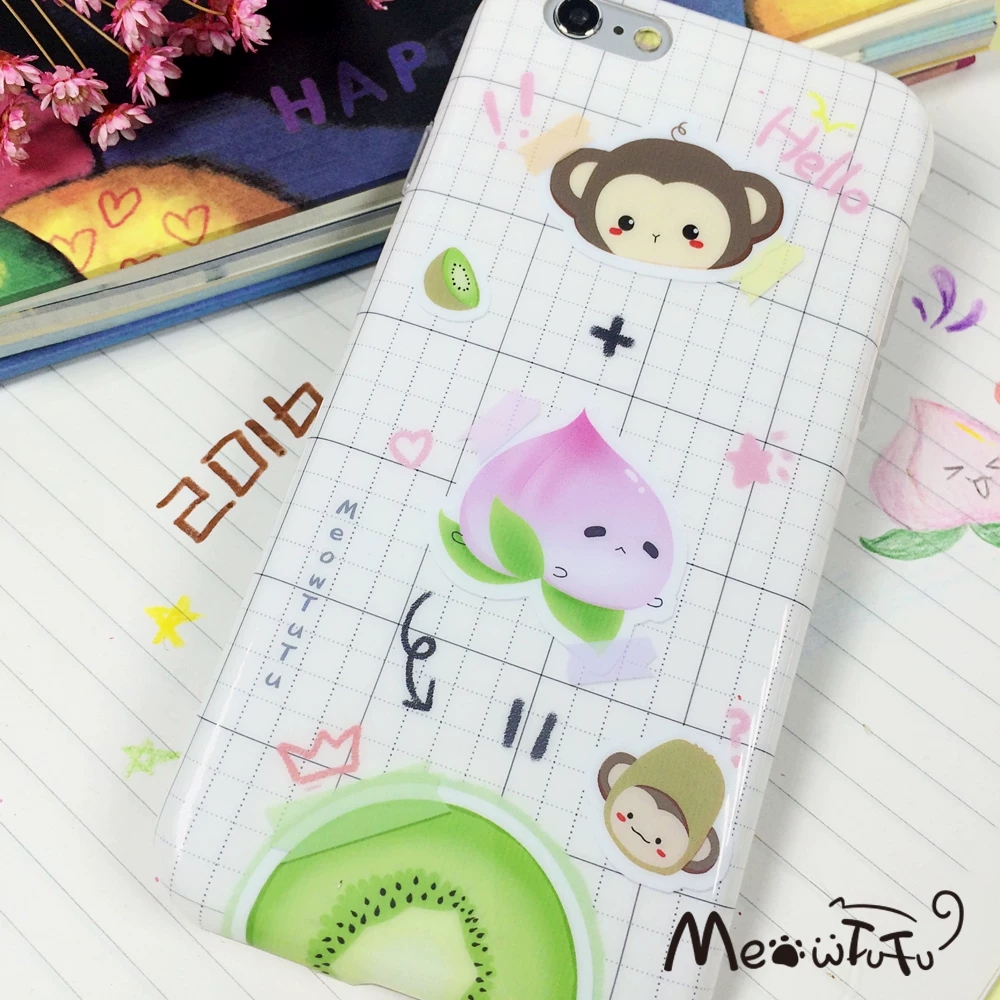 Cute Monkey Peach Kiwi Kawaii  - Phone Cases Xr Cute 리뷰 및 가격