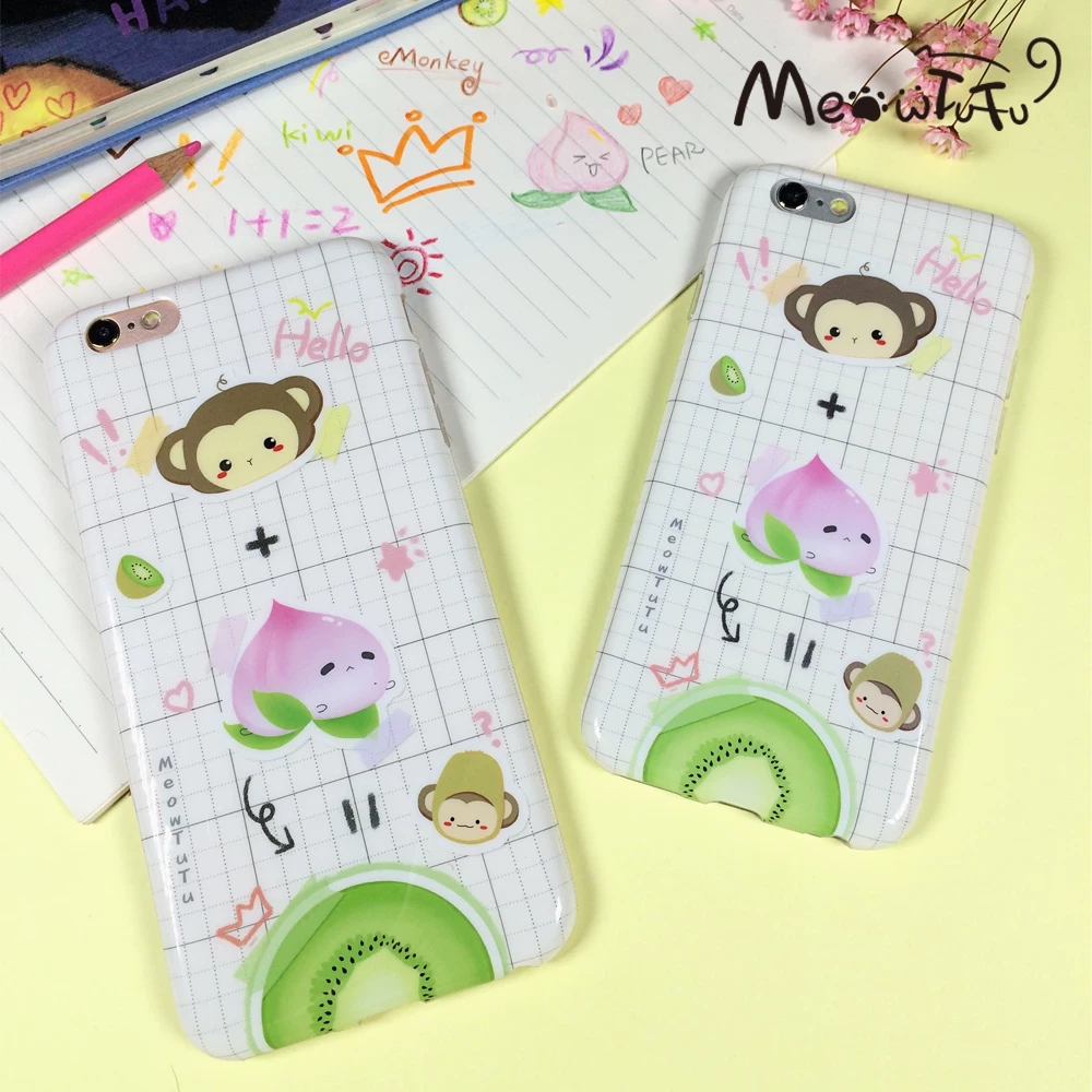 Cute Monkey Peach Kiwi Kawaii  - Phone Cases Xr Cute 리뷰 및 가격