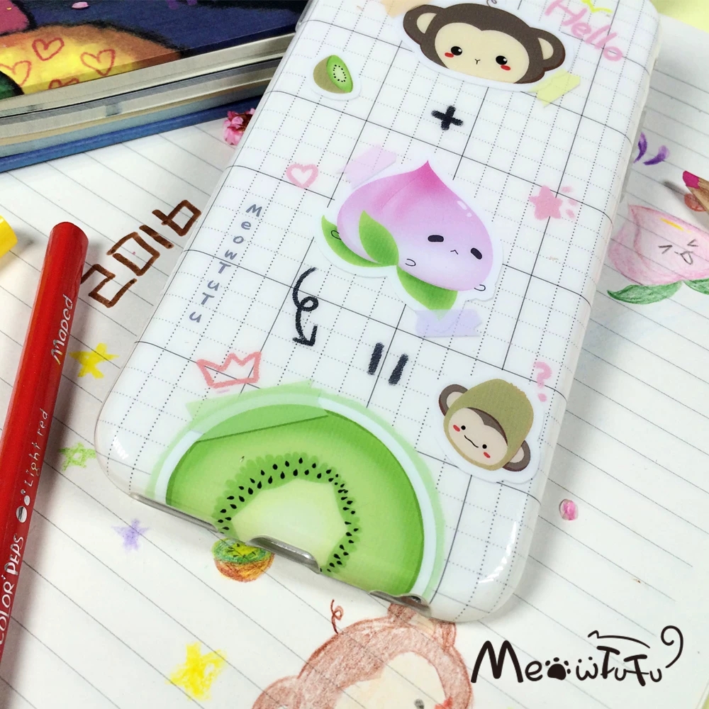 Cute Monkey Peach Kiwi Kawaii  - Phone Cases Xr Cute 리뷰 및 가격