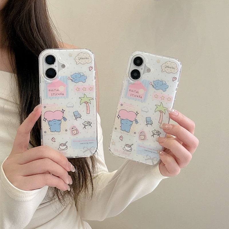 Cute Cartoon Elephant Grabbing - Phone Cases Store 리뷰 및 가격