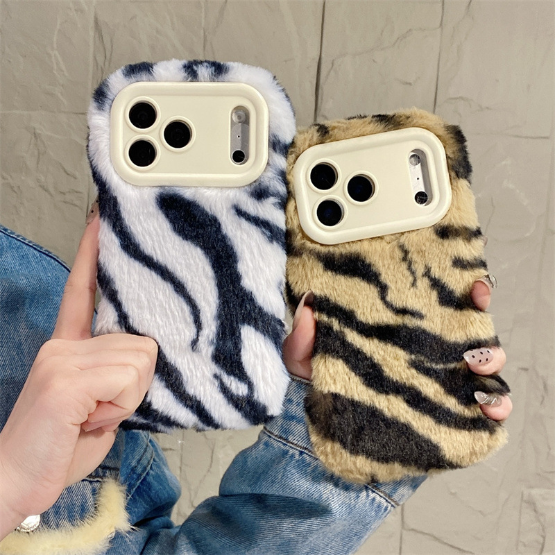 Luxury Zebra Pattern Fluffy Pl - Phone Cases Iphone 12 리뷰 및 가격