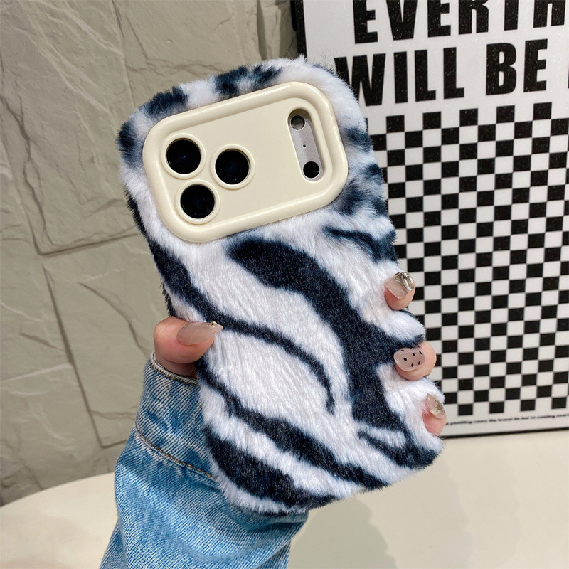 Luxury Zebra Pattern Fluffy Pl - Phone Cases Iphone 12 리뷰 및 가격