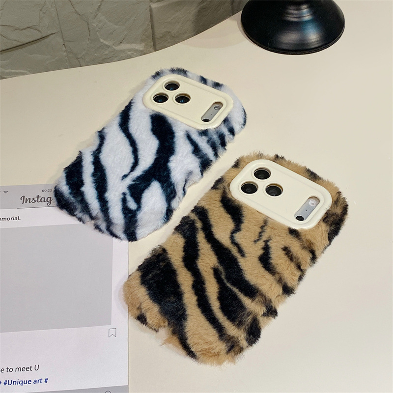 Luxury Zebra Pattern Fluffy Pl - Phone Cases Iphone 12 리뷰 및 가격