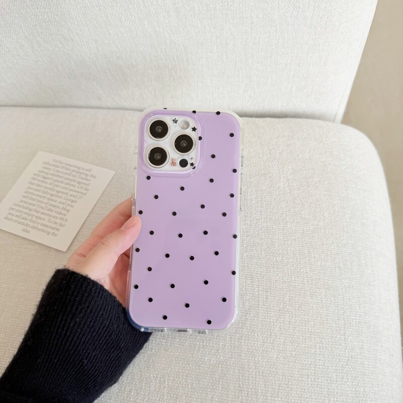 Korean White & Purple Polka Do - Phone Cases Durable 리뷰 및 가격