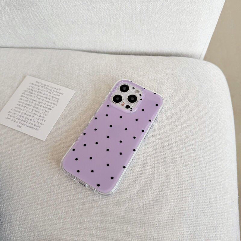 Korean White & Purple Polka Do - Phone Cases Durable 리뷰 및 가격