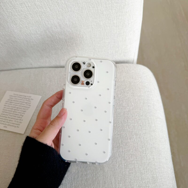 Korean White & Purple Polka Do - Phone Cases Durable 리뷰 및 가격