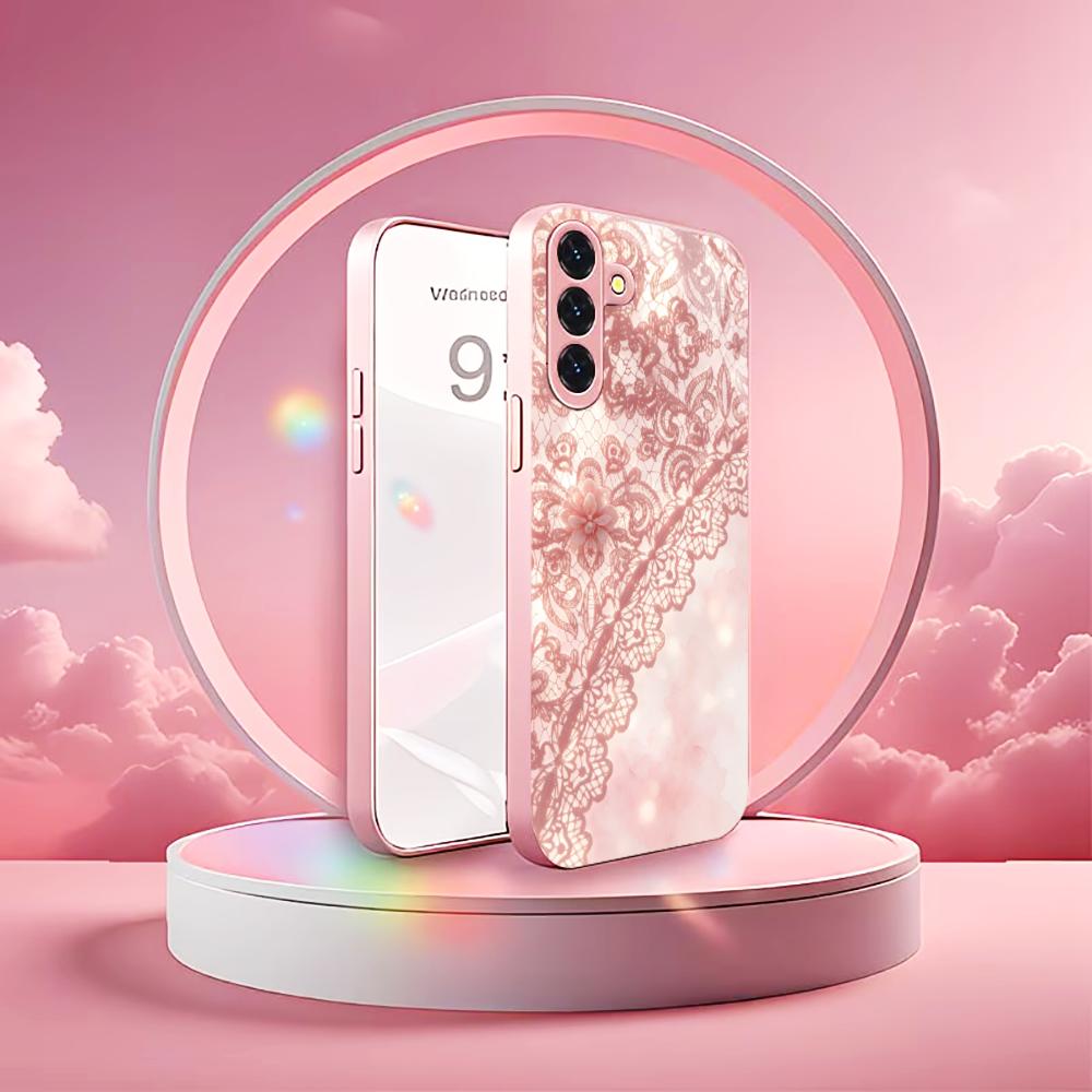 Exquisite Pink lace pattern ph - Phone Cases Quad Lock 리뷰 및 가격
