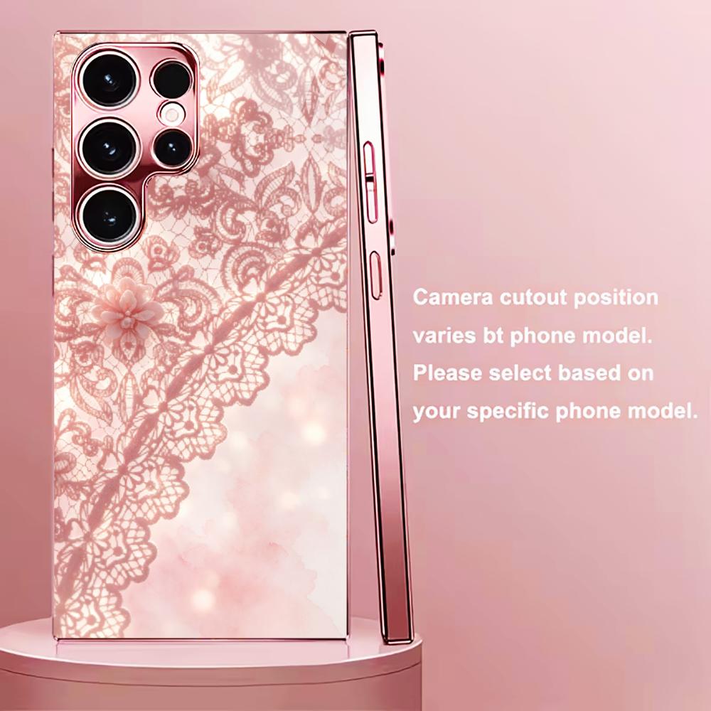 Exquisite Pink lace pattern ph - Phone Cases Quad Lock 리뷰 및 가격