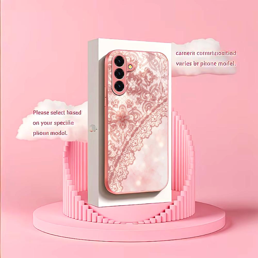 Exquisite Pink lace pattern ph - Phone Cases Quad Lock 리뷰 및 가격