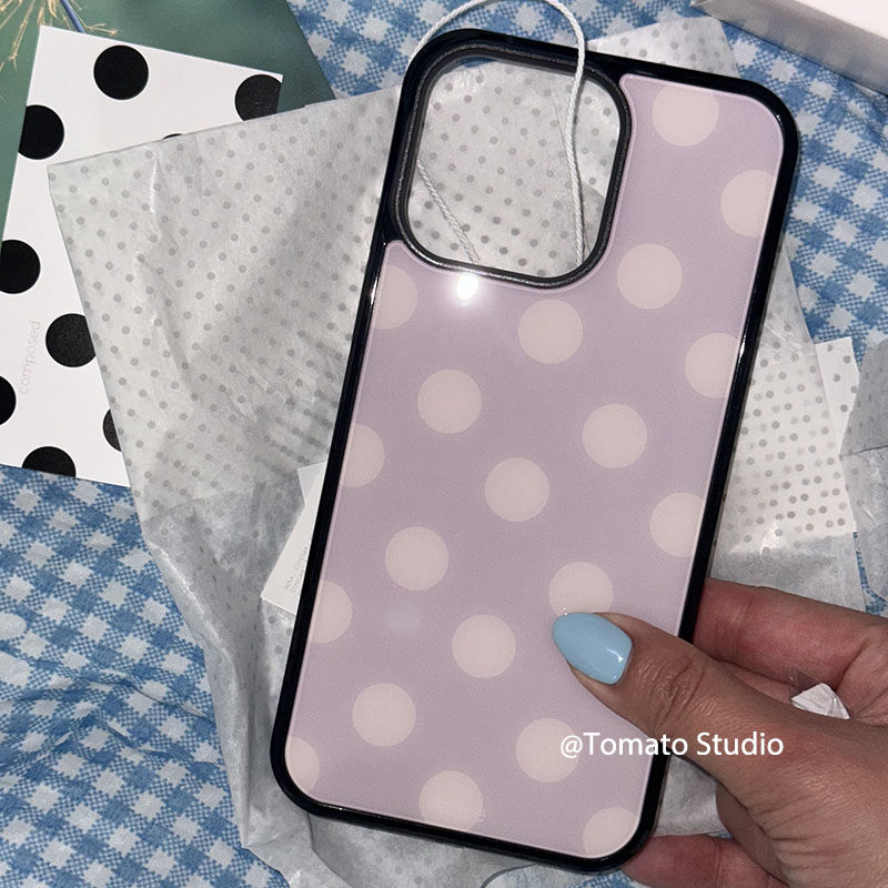 Korean Ins Fashion Purple Polk - Phone Cases Durable 리뷰 및 가격