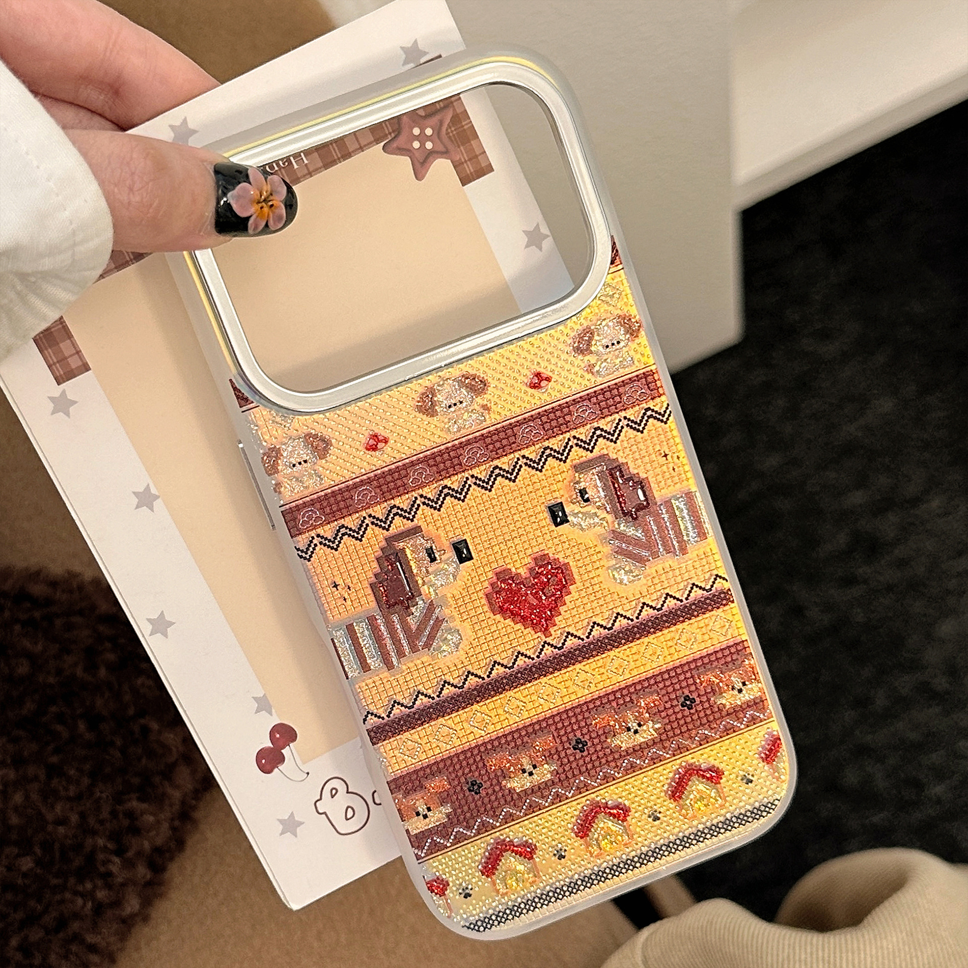 Korean Cartoon Puppy Pattern G - Glitter Shockproof Case 리뷰 및 가격