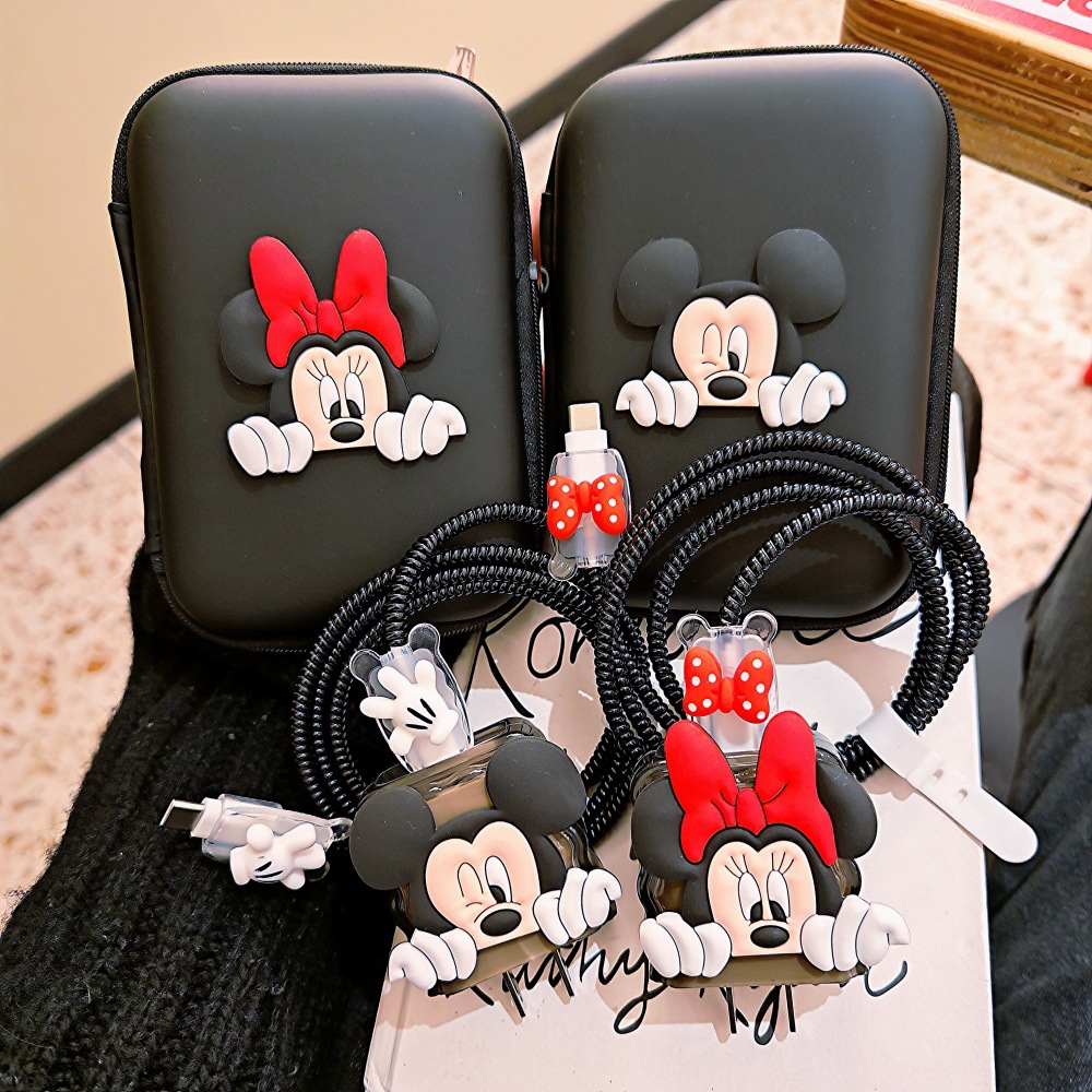 Cute Mickey Minnie Cable Prote - Phone Cases Rubber 리뷰 및 가격