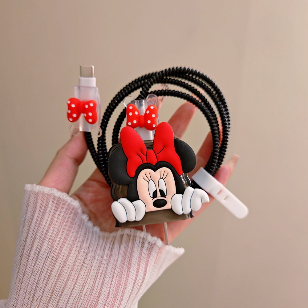 Cute Mickey Minnie Cable Prote - Phone Cases Rubber 리뷰 및 가격