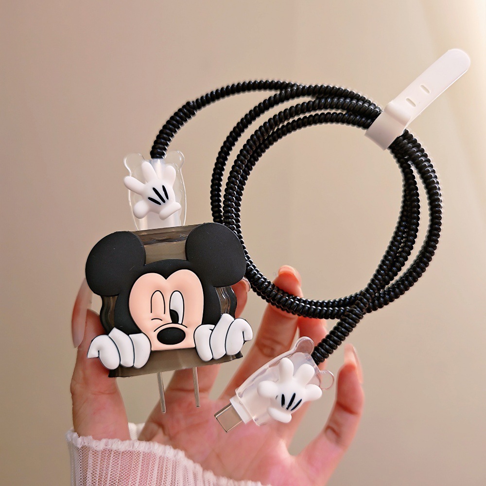Cute Mickey Minnie Cable Prote - Phone Cases Rubber 리뷰 및 가격
