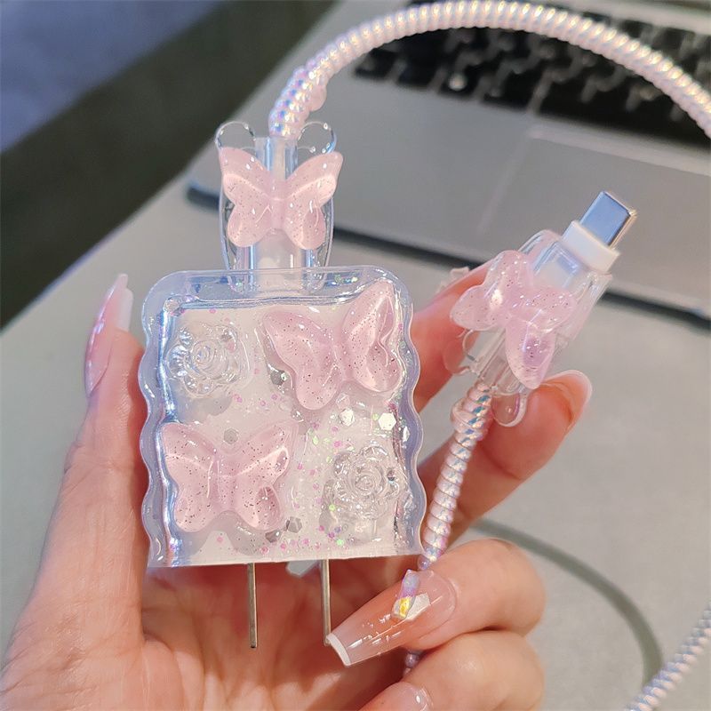 Cute Crystal Butterfly Pink Ch - Phone Cases Rubber 리뷰 및 가격