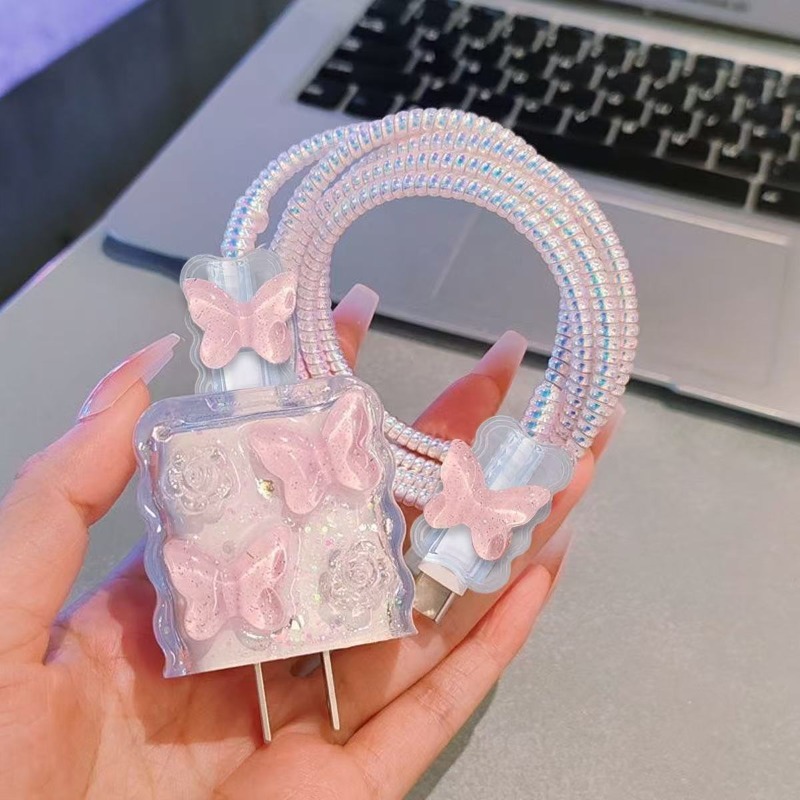 Cute Crystal Butterfly Pink Ch - Phone Cases Rubber 리뷰 및 가격