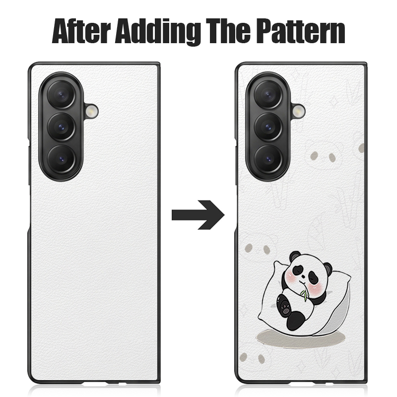 Cute Panda Print PU Leather Ph - Phone Cases Z Fold 5 리뷰 및 가격