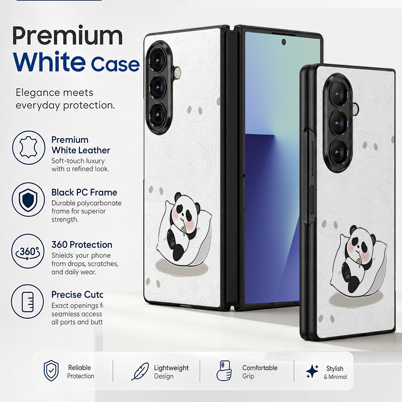 Cute Panda Print PU Leather Ph - Phone Cases Z Fold 5 리뷰 및 가격