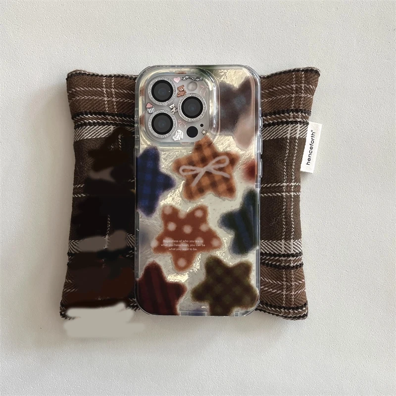 Korean Winter Cute Brown Check - Phone Cases Xr Cute 리뷰 및 가격