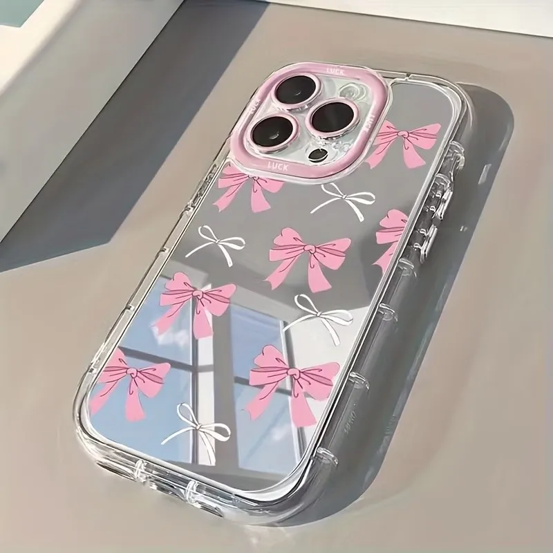 Simple Blue Pink Bow Girl Cute - Phone Cases Xr Cute 리뷰 및 가격