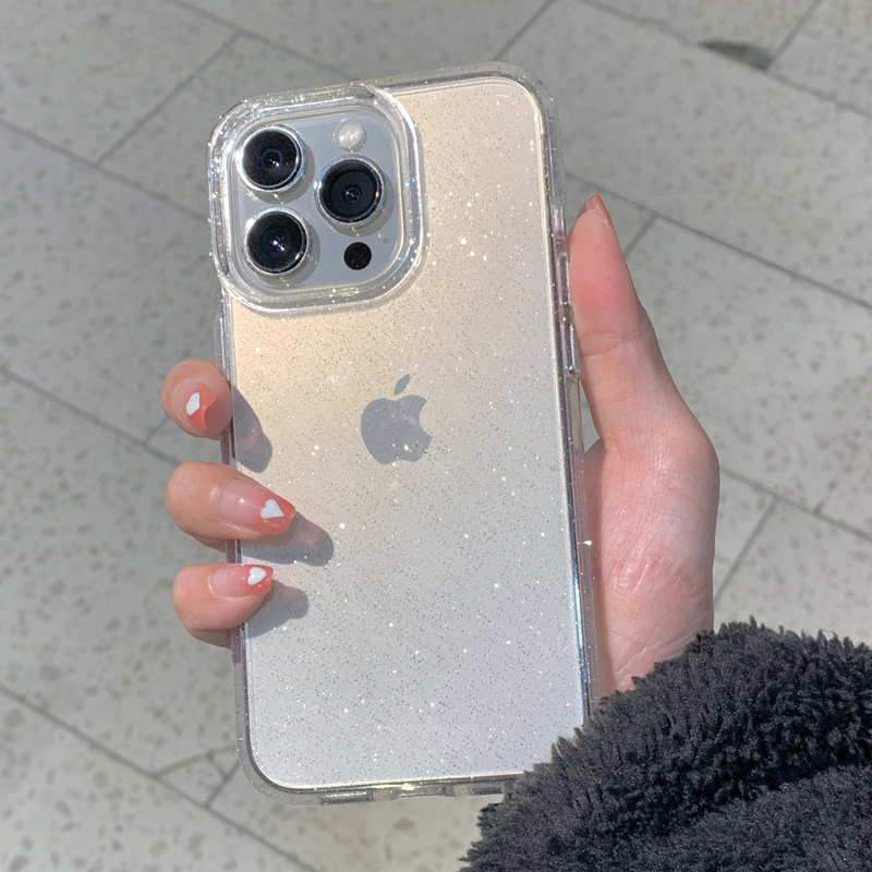 Transparent Simple Glitter Pho - Glitter Shockproof Case 리뷰 및 가격