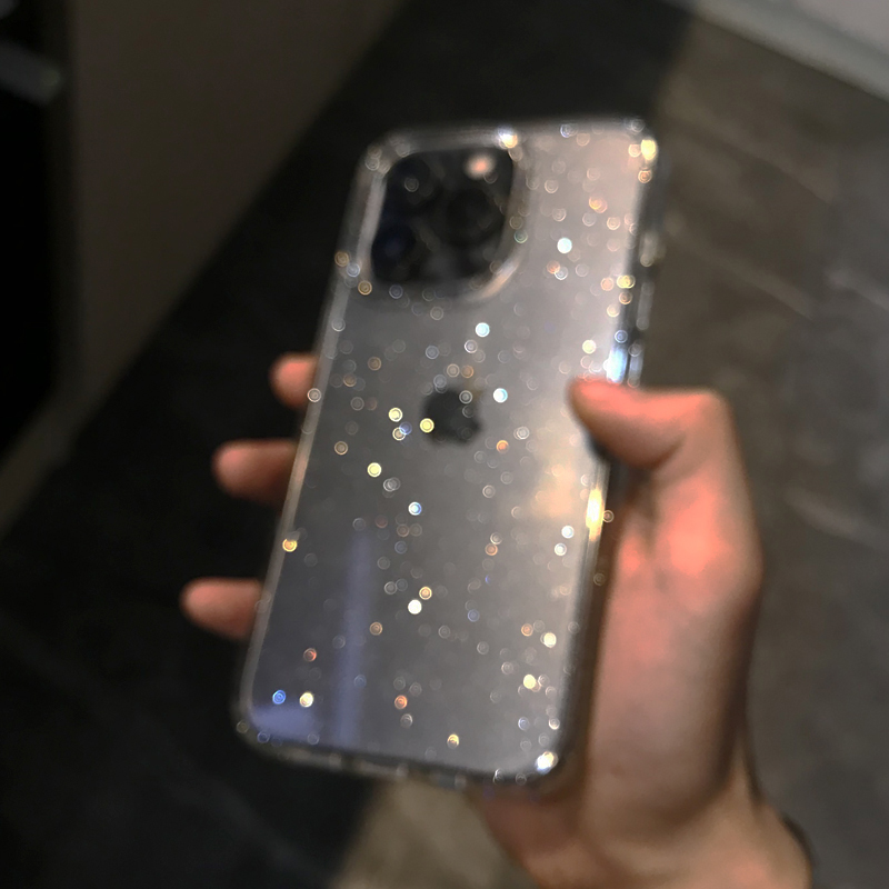 Transparent Simple Glitter Pho - Glitter Shockproof Case 리뷰 및 가격
