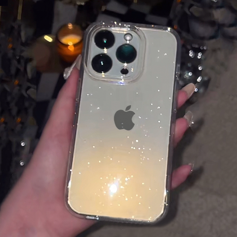 Transparent Simple Glitter Pho - Glitter Shockproof Case 리뷰 및 가격