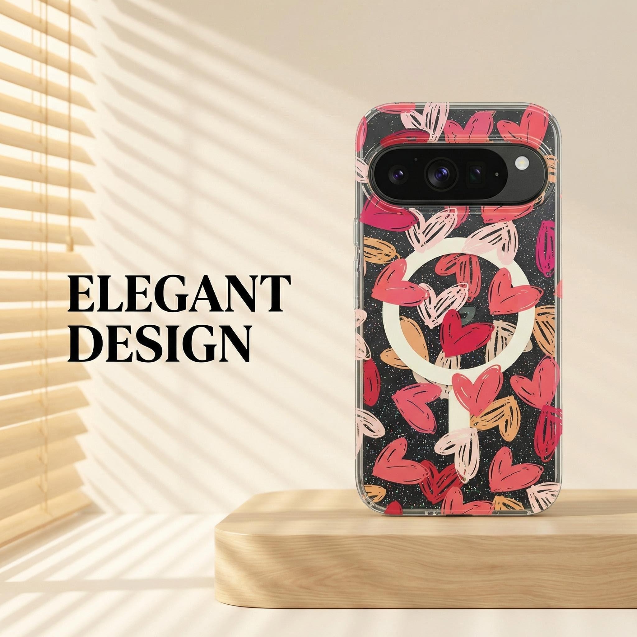 Cute Graffiti Heart Glitter Ma - Glitter Shockproof Case 리뷰 및 가격